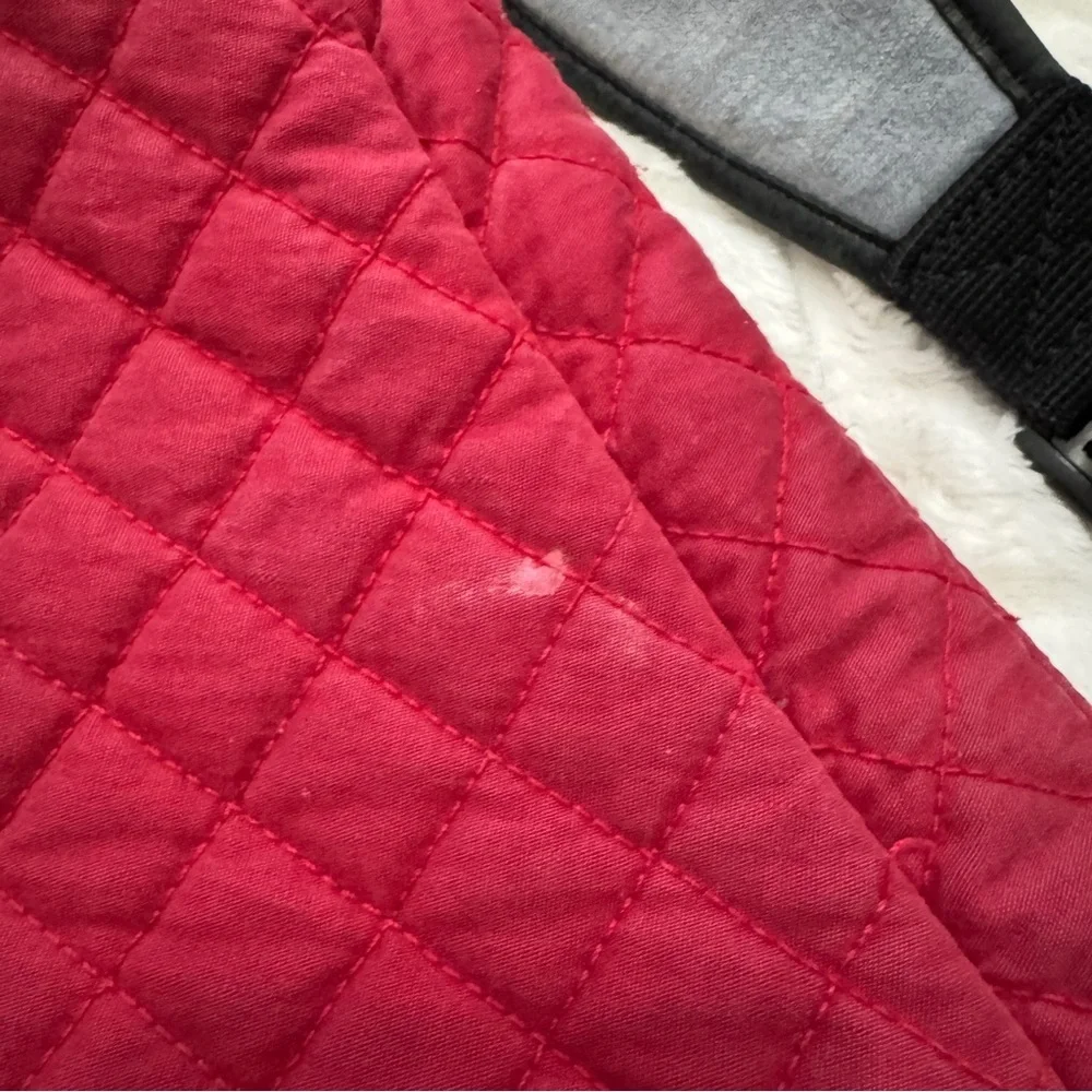 LL Bean Ameribag Healthy Back Bag Sling‎ Backpack ~ Red Quilted Travel Outdoor